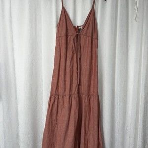 7 For Mankind Women's Dress Muted Red Maxi Size Med